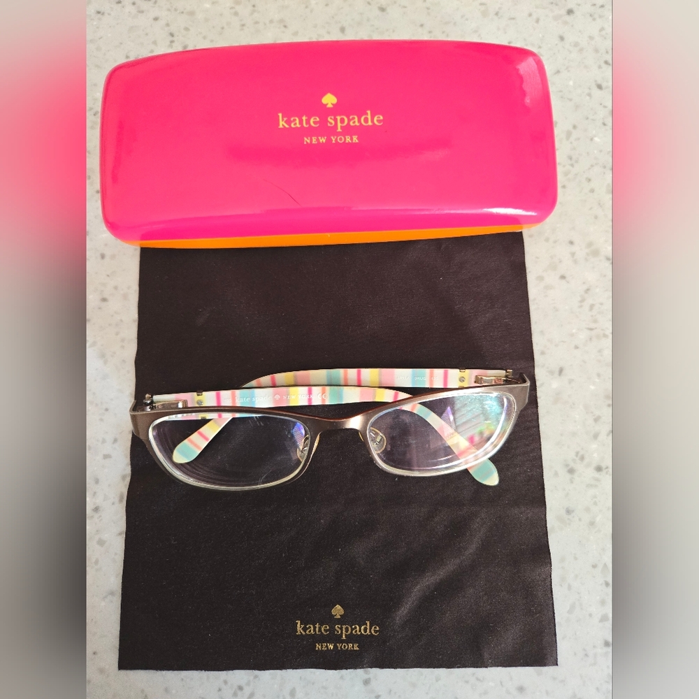 Kate Spade Striped Glasses with Pink Case